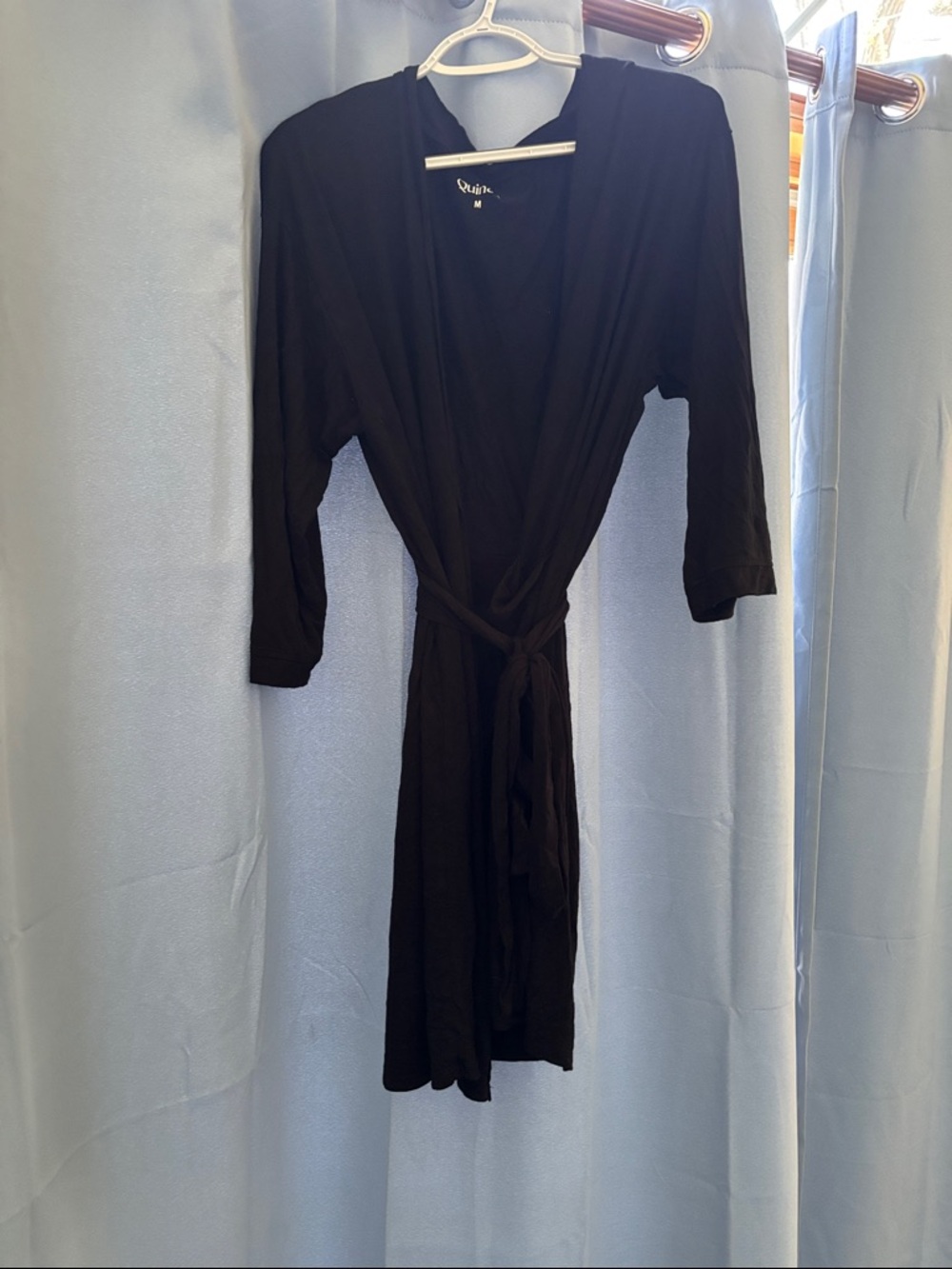 Quince Black Women's Lightweight Robe